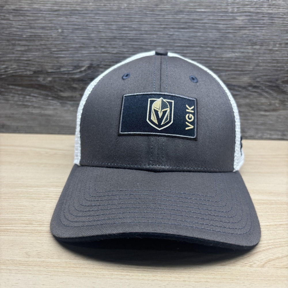 Vegas Golden Knights Hat Cap Snap Back Mens One Size Gray NHL Hockey Trucker